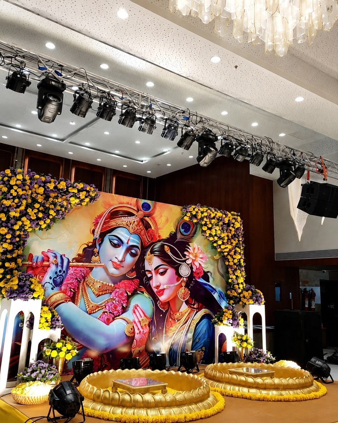 Mixed floral and greenery wall anniversary